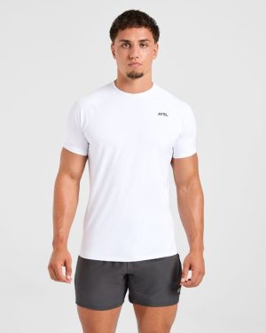 Compression Relaxed T Shirt - White: The Ultimate Gym Essential