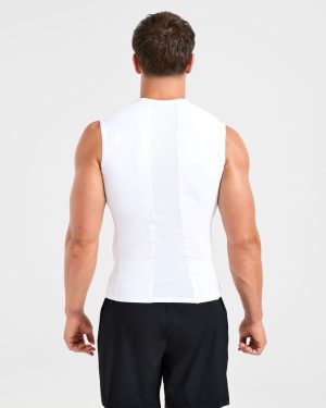 Premium White Compression Tank for Elite Performance