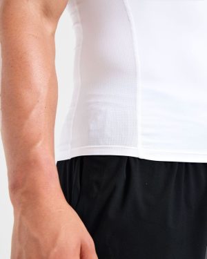 Premium White Compression Tank for Elite Performance