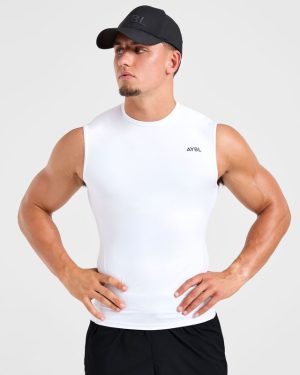 Premium White Compression Tank for Elite Performance