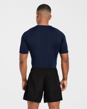 Navy Compression T-Shirt: Ultimate Performance & Muscle Definition