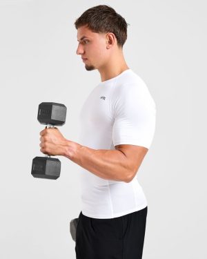 Elite White Compression T-Shirt for Peak Performance