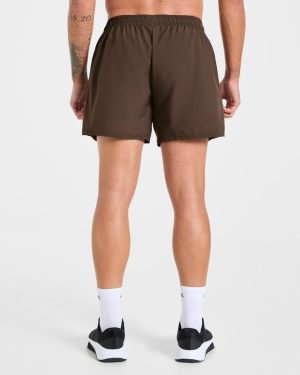 Core 5" Shorts - Deep Brown: The Ultimate Performance Essential