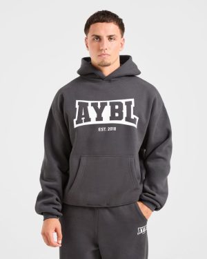 Academy Oversized Hoodie - Charcoal