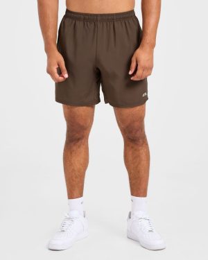 Core 7" Shorts - Deep Brown: The Ultimate Performance Essential