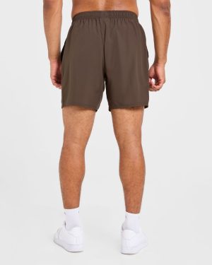 Core 7" Shorts - Deep Brown: The Ultimate Performance Essential