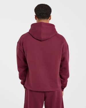 Academy Oversized Hoodie - Burgundy: The Ultimate Comfort Upgrade