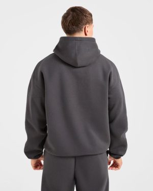 Academy Oversized Hoodie - Charcoal