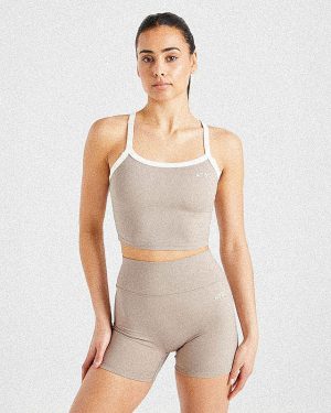 Courtside Tank Top - Mocha: The Ultimate Athleisure Essential