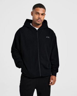 Craft Oversized Zip Up Hoodie - Black: The Ultimate Comfort Statement