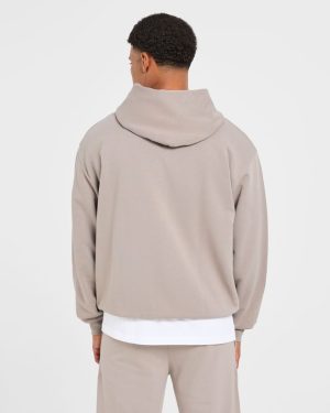 Craft Oversized Zip Up Hoodie - Fog: The Ultimate Comfort Staple