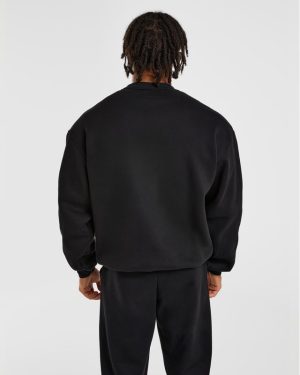 Academy Oversized Sweater - Black: The Ultimate Blend of Comfort and Style