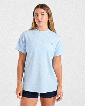 Dedicate To The Journey Oversized T Shirt - Blue: The Ultimate Comfort Essential
