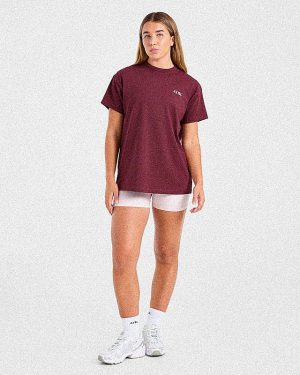 Dedicate To The Journey Oversized T Shirt - Burgundy