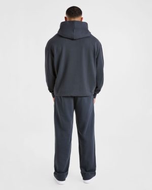 Elite Heavy Blue Hoodie - Premium Enzyme Washed Cotton