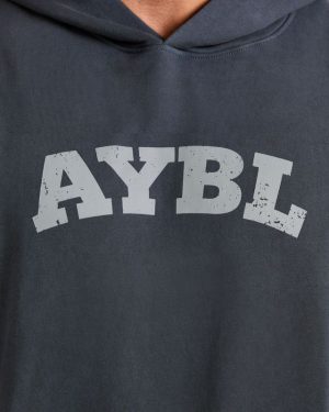 Elite Heavy Blue Hoodie - Premium Enzyme Washed Cotton