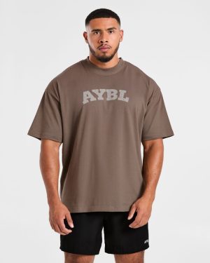 Elite Oversized T-Shirt in Umber Brown: The Ultimate Gym-to-Street Essential