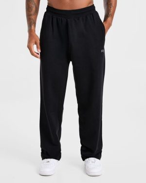 Elite Straight Leg Joggers - Black/Charcoal: The Ultimate Gym-to-Street Essential