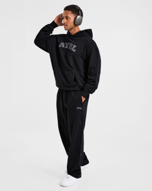 Elite Straight Leg Joggers - Black/Charcoal: The Ultimate Gym-to-Street Essential