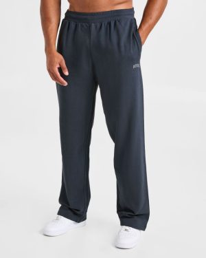 Elite Straight Leg Joggers - Heavy Blue: The Ultimate Gym-to-Street Essential
