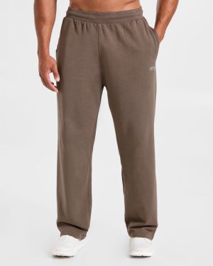 Elite Straight Leg Joggers - Umber Brown: The Ultimate Gym-to-Street Essential