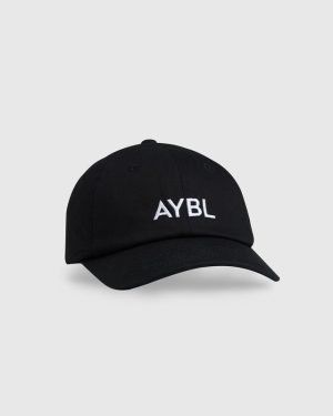 Premium Embroidered Cotton Cap - Black