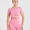 Empower Seamless Crop Top - Baby Pink: The Ultimate Performance Wear