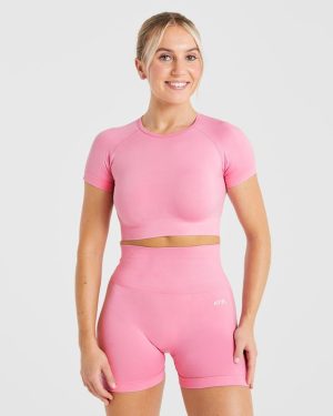 Empower Seamless Crop Top - Baby Pink: The Ultimate Performance Wear