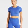 Empower Seamless Crop Top - Cobalt: The Ultimate Performance Wear