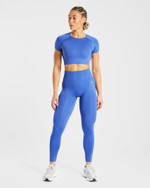 Empower Seamless Crop Top - Cobalt: The Ultimate Performance Wear