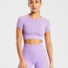 Empower Seamless Crop Top - Purple: The Ultimate Performance Wear