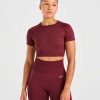 Empower Seamless Crop Top - Red Wine: The Ultimate Performance Wear