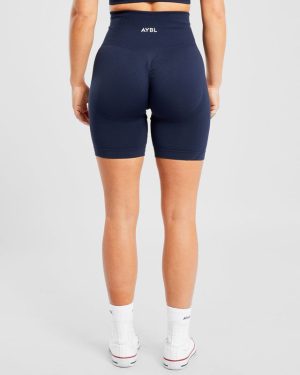 Empower Seamless Cycling Shorts - Navy: The Ultimate Performance Wear