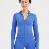 Empower Seamless Full Zip Jacket - Cobalt