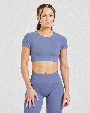 Adapt Seamless Crop Top - Iris Blue: The Ultimate Performance Fit
