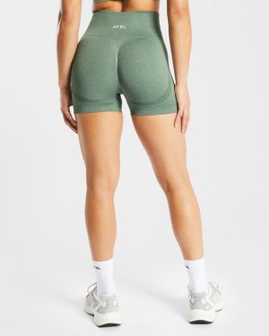 Empower Seamless Shorts - Olive Marl: The Ultimate Performance Wear
