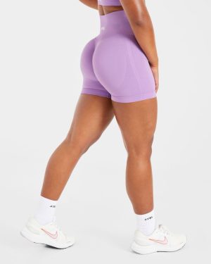 Empower Seamless Shorts - Purple: The Ultimate Sculpting Workout Companion