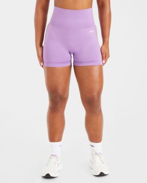 Empower Seamless Shorts - Purple: The Ultimate Sculpting Workout Companion