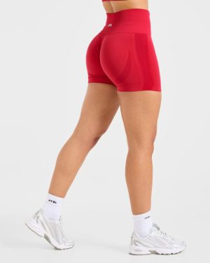 Empower Seamless Shorts - Red: The Ultimate Performance Wear