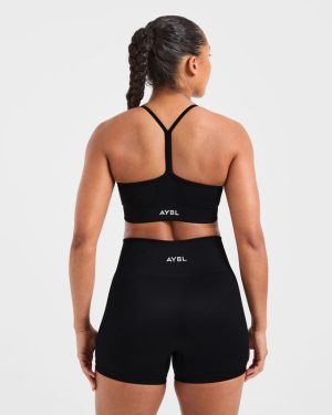 Empower Seamless Sports Bra - Black: The Ultimate Low-Impact Training Companion