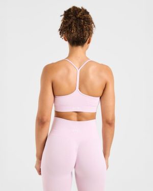 Empower Seamless Sports Bra - Iced Pink: The Ultimate Low-Impact Training Companion