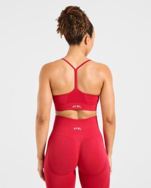 Empower Seamless Sports Bra - Red: Ultimate Comfort & Performance