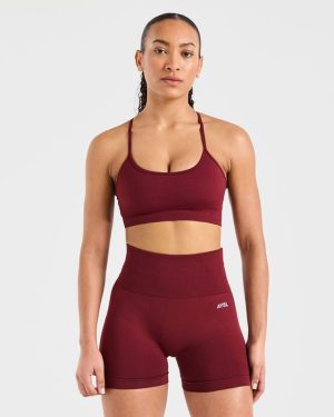 Empower Seamless Sports Bra - Red Wine: Ultimate Comfort & Performance