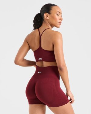 Empower Seamless Sports Bra - Red Wine: Ultimate Comfort & Performance