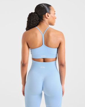 Empower Seamless Sports Bra - Sky Blue: Ultimate Comfort & Performance