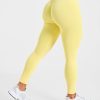 Enhance Seamless Leggings - Bright Yellow: Ultimate Compression & Glute Sculpting