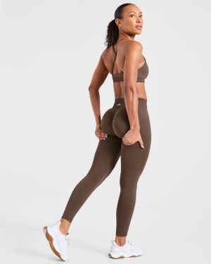 Enhance Seamless Leggings - Brown: Ultimate Performance & Sculpt