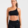 Enhance Seamless One Shoulder Sports Bra - Black