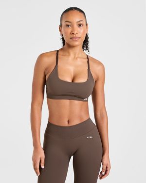Enhance Seamless Sports Bra - Brown: Ultimate Comfort and Support
