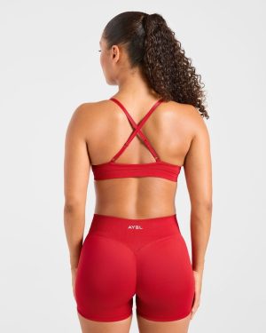 Enhance Seamless Sports Bra - Red: Ultimate Comfort & Support